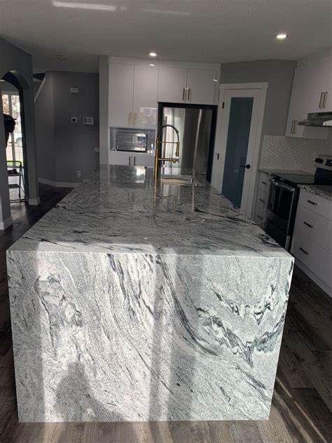 Viscount White Granite Countertop & Island